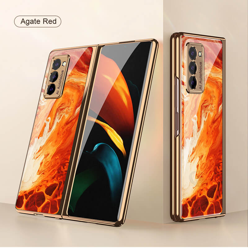 Galaxy Z Fold2 5G | Luxury Deer Tempered Glass Case Anti-knock Protective Hard Phone Cover - GiftJupiter