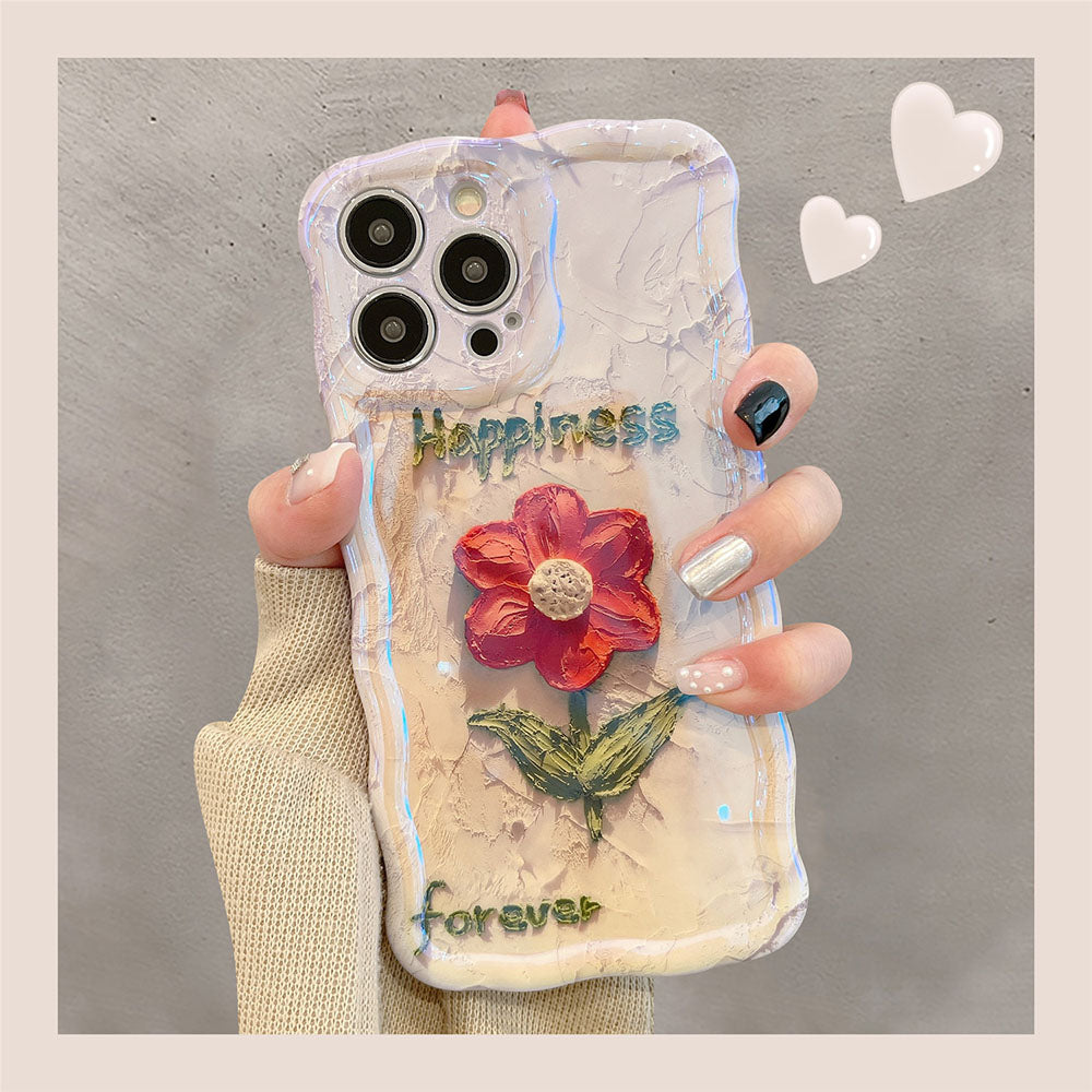 Newest Premium Oil Painting Flower iPhone Case