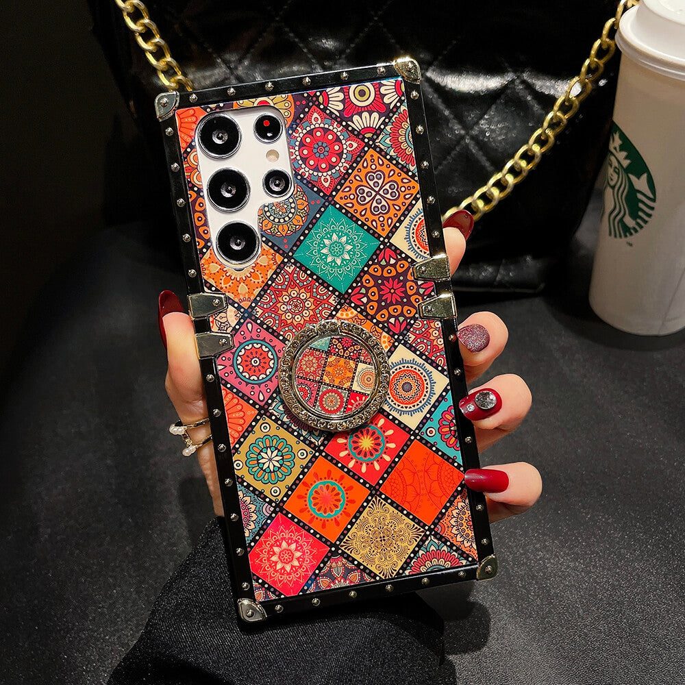 Retro Boho Style Ring Case With Lanyard for Samsung Galaxy S Note A Series - GiftJupiter