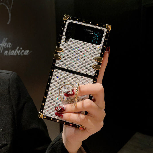 Shiny Ring Phone Case for Samsung Galaxy Z Flip4 Flip3 - GiftJupiter