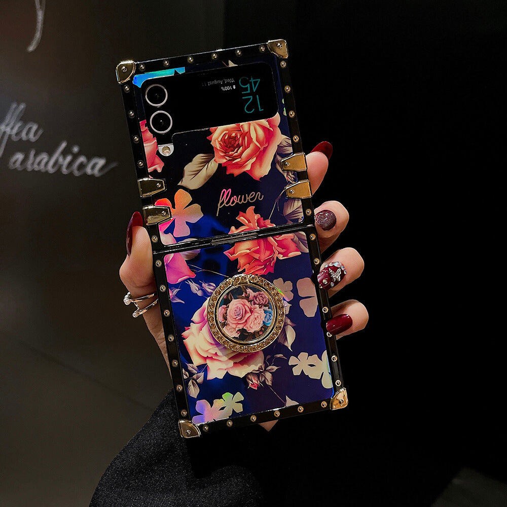 Vintage Fashion Rose Ring Phone Case for Samsung Galaxy Z Flip4 Flip3 - GiftJupiter