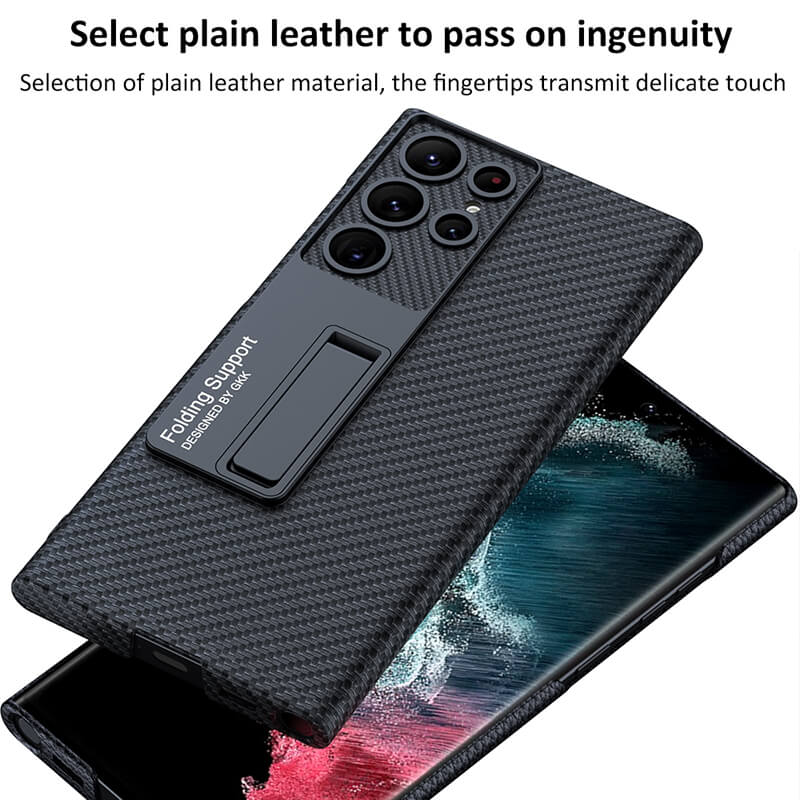 NEWEST Magnetic Holder Leather Case for Samsung Galaxy S22 Ultra 5G - GiftJupiter