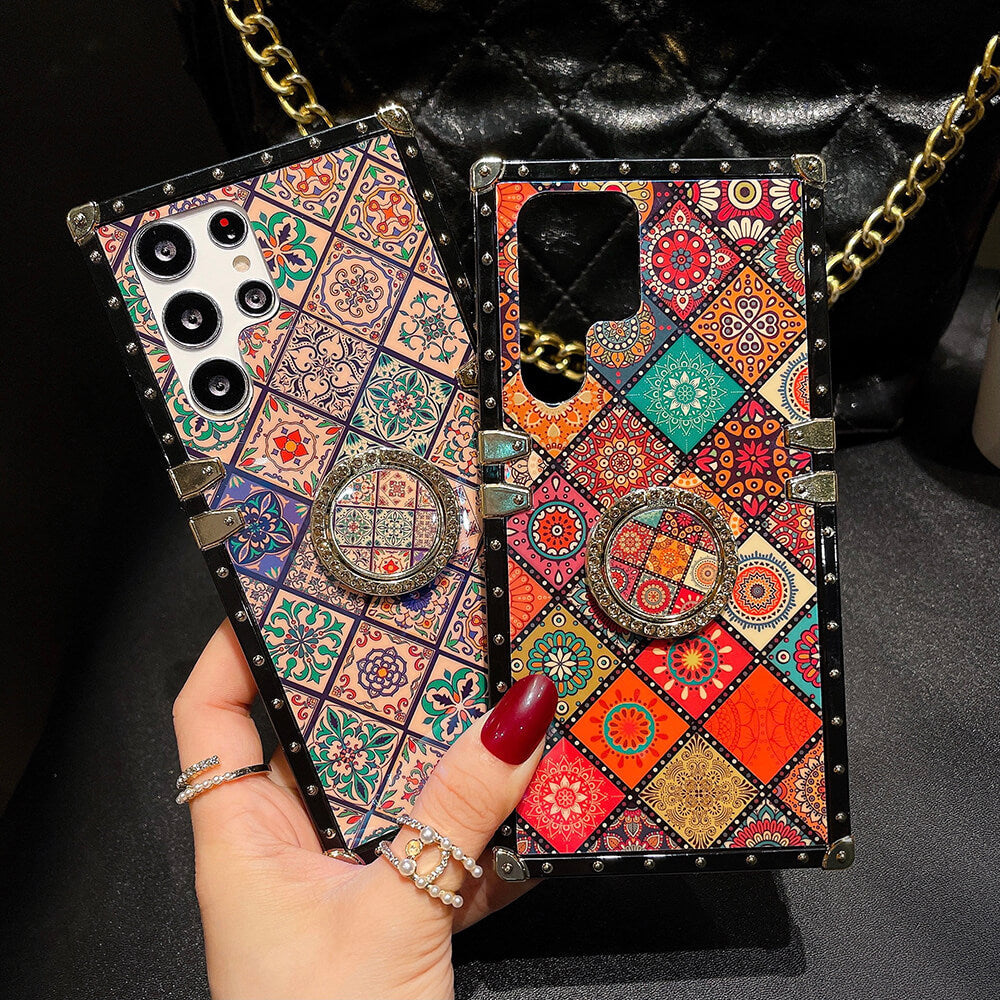 Retro Boho Style Ring Case With Lanyard for Samsung Galaxy S Note A Series - GiftJupiter