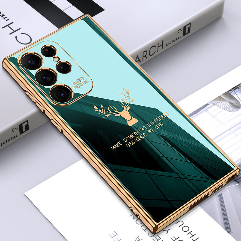 2022 Luxury Deer Pattern Camera All-inclusive Electroplating Process Case For Samsung S22 S21 Series - GiftJupiter