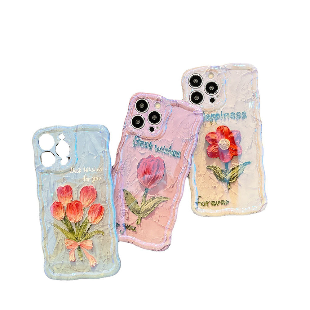 Newest Premium Oil Painting Flower iPhone Case