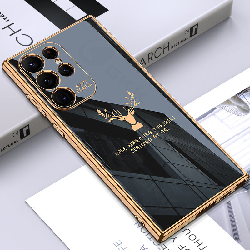 2022 Luxury Deer Pattern Camera All-inclusive Electroplating Process Case For Samsung S22 S21 Series - GiftJupiter