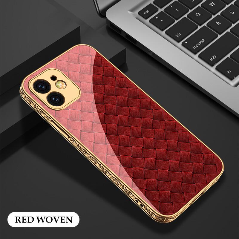 2021 Luxury Plating Anti-knock Carving Edge Protection Tempered Glass Case For iPhone - GiftJupiter