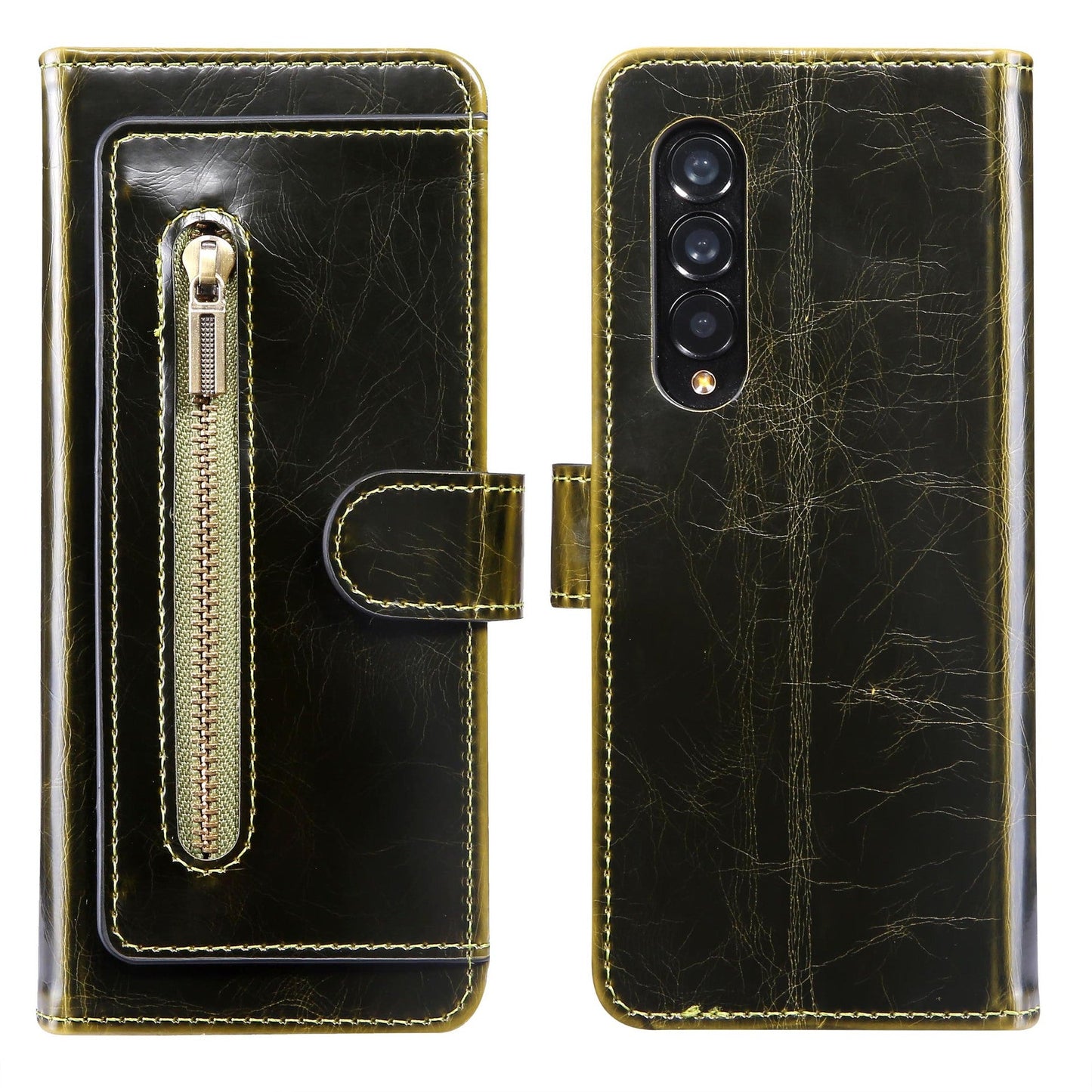 Leather Cardholder Case Wallet Cover For Samsung Galaxy Z Fold3 Fold4 5G - GiftJupiter