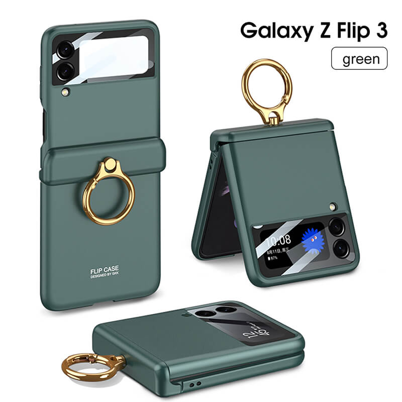 Magnetic All-inclusive Hinge Ring Holder Case For Samsung Galaxy Z Flip3 Flip4 5G - GiftJupiter