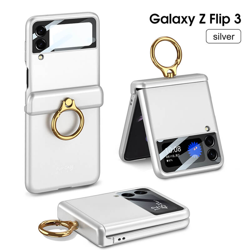 Magnetic All-inclusive Hinge Ring Holder Case For Samsung Galaxy Z Flip3 Flip4 5G - GiftJupiter