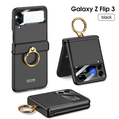 Magnetic All-inclusive Hinge Ring Holder Case For Samsung Galaxy Z Flip3 Flip4 5G - GiftJupiter