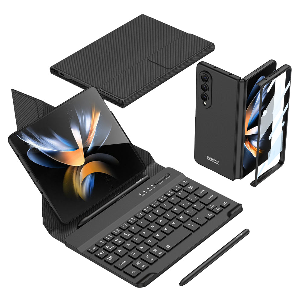 Bluetooth 3.0 Keyboard Magnetic Folding Bracket All-inclusive Leather Cover For Samsung Galaxy Z Fold3 Fold4 5G - GiftJupiter