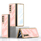 Light Luxury Style Solid Color Electroplating Cover With Back Screen Protector For Samsung Galaxy Z Fold 4 5G - GiftJupiter