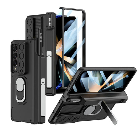 Magnetic Folding Armor Protective Case For Samsung Galaxy Z Fold 4 5G With Back Screen Protector - mycasety2023 Mycasety