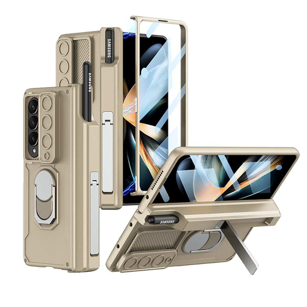 Magnetic Folding Armor Protective Case For Samsung Galaxy Z Fold 4 5G With Back Screen Protector - mycasety2023 Mycasety