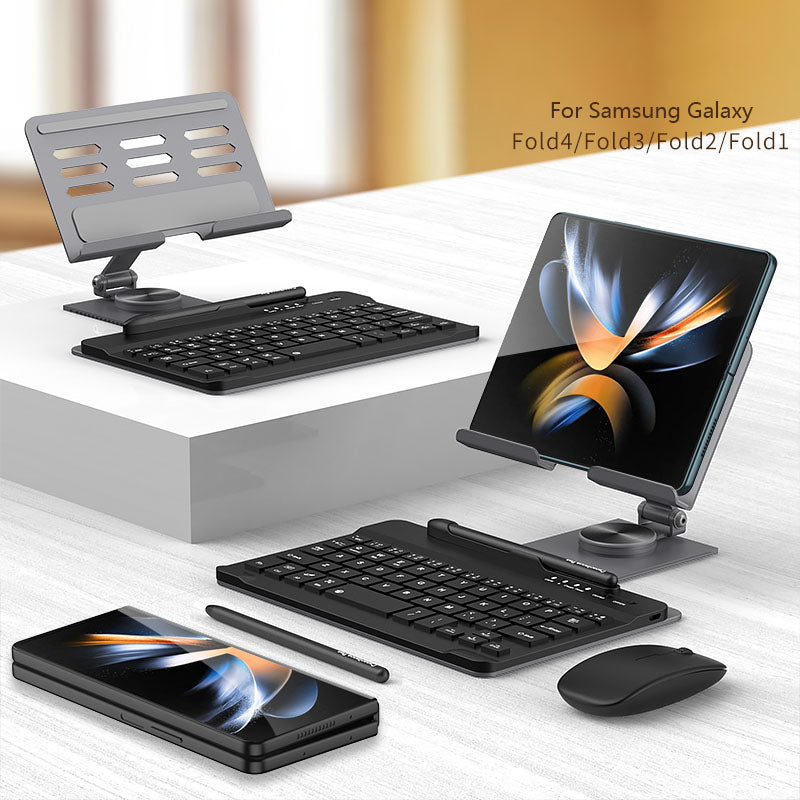 Newest Keyboard Office Bracket For iPad & Samsung Galaxy Z Fold4 Fold3 Fold2/1 5G With Stylus And Mouse