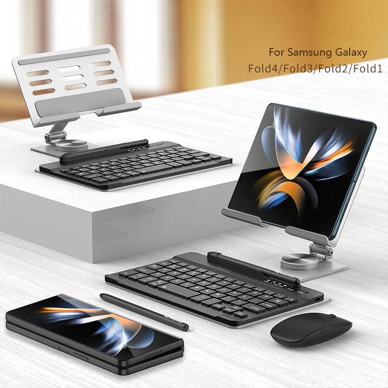 Newest Keyboard Office Bracket For iPad & Samsung Galaxy Z Fold4 Fold3 Fold2/1 5G With Stylus And Mouse