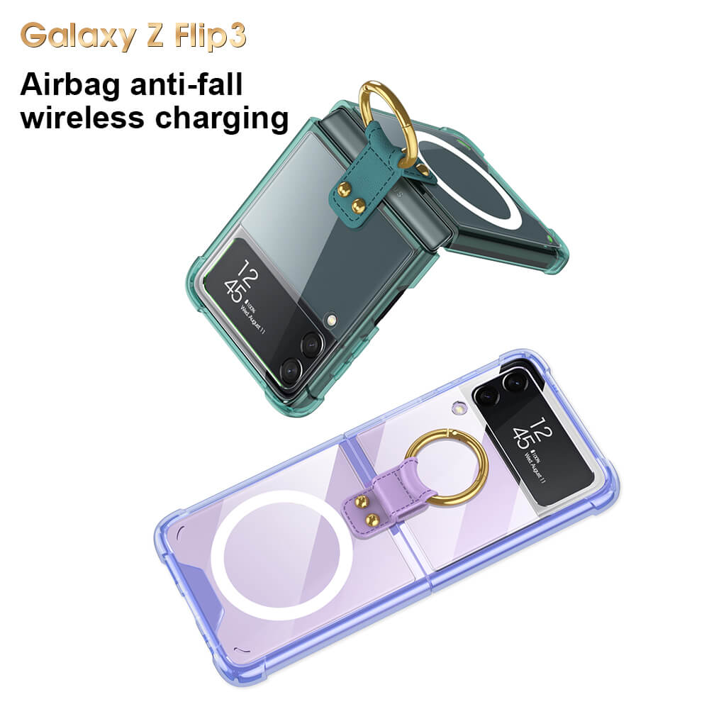 Galaxy Z Flip3 Flip4 Magnetic MagSafe Airbag Anti-fall Wireless Charging Phone Case - GiftJupiter