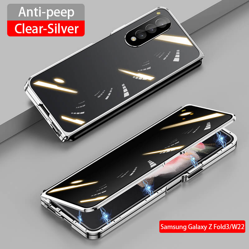 Magnetic Metal Anti-fall Clear Protective Case For Samsung Galaxy Z Fold4 Fold3 5G - GiftJupiter