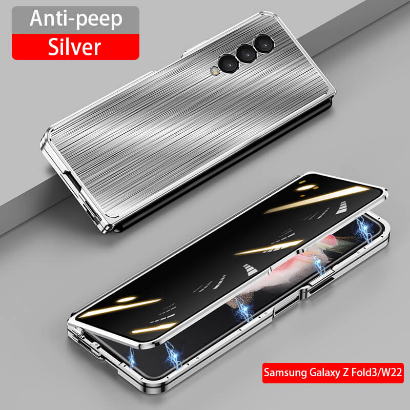 Magnetic Brushed Metal Anti-Fall Case for Samsung Galaxy Z Fold4 Fold3 5G - GiftJupiter