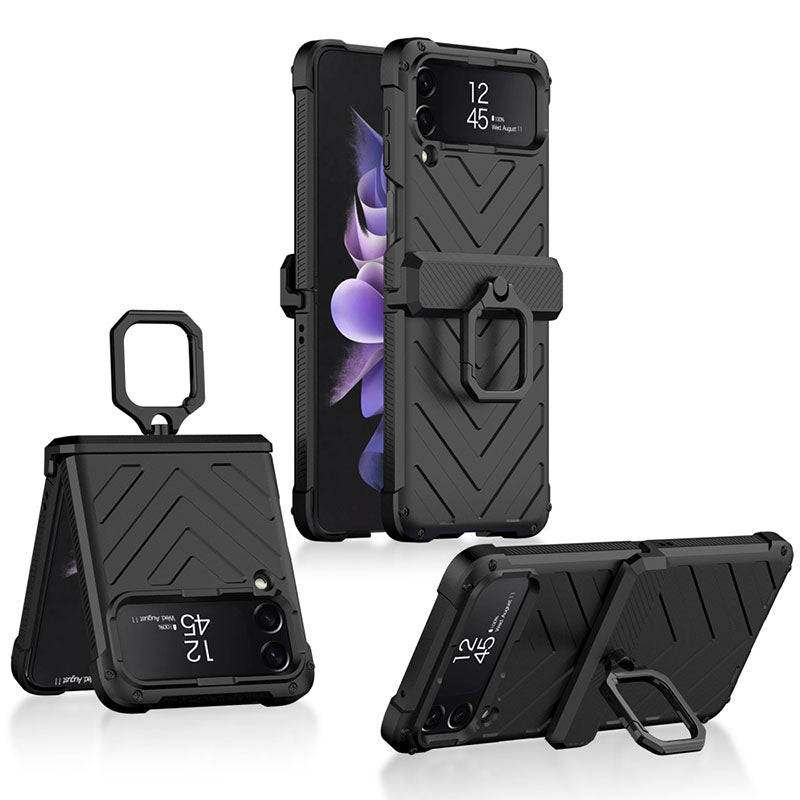 Magnetic Armor Ring Holder Case For Samsung Galaxy Z Flip3 5G - GiftJupiter