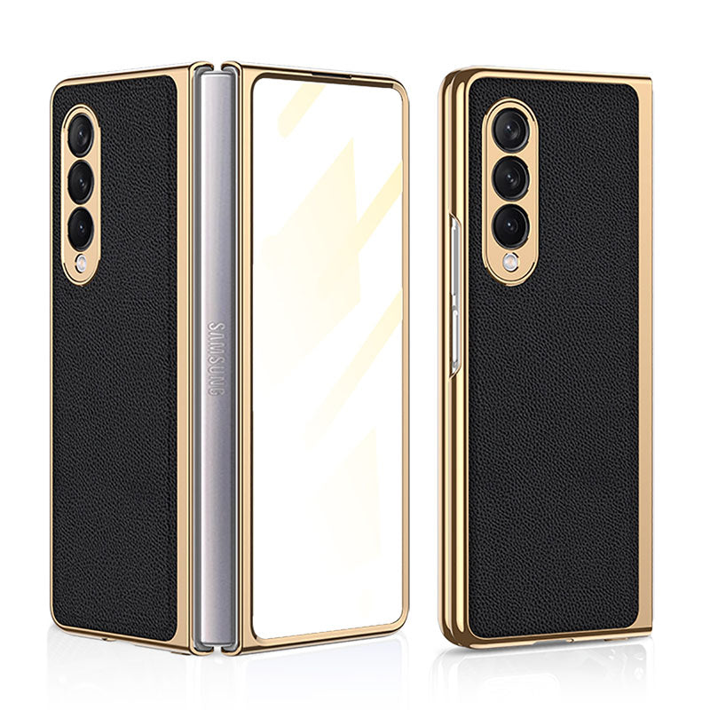 Magnetic Brushed Metal Anti-Fall Protective Case for Samsung Galaxy Z Fold3 5G - GiftJupiter