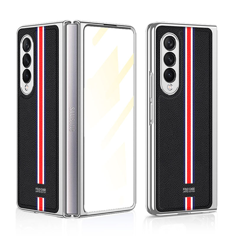 Magnetic Brushed Metal Anti-Fall Protective Case for Samsung Galaxy Z Fold3 5G - GiftJupiter