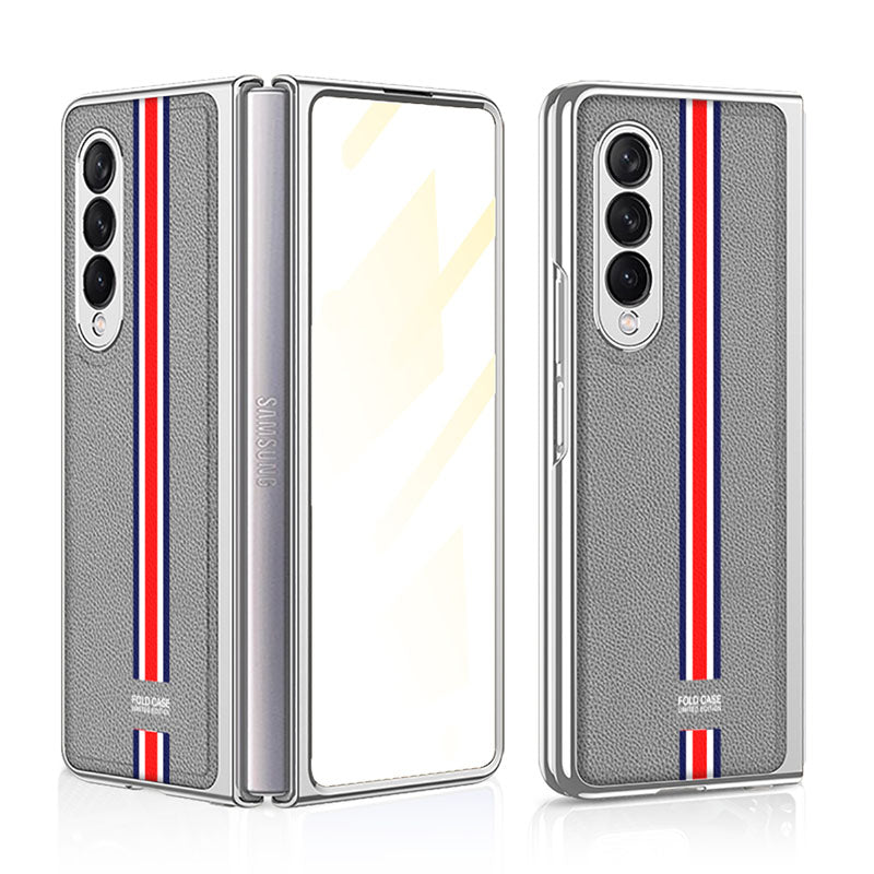 Magnetic Brushed Metal Anti-Fall Protective Case for Samsung Galaxy Z Fold3 5G - GiftJupiter