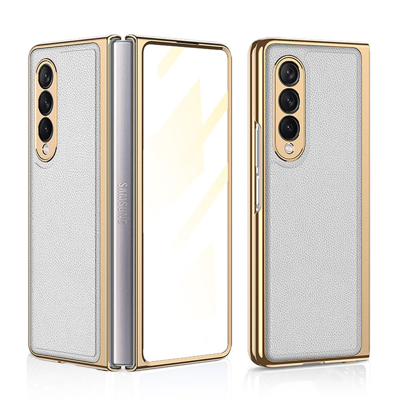 Magnetic Brushed Metal Anti-Fall Protective Case for Samsung Galaxy Z Fold3 5G - GiftJupiter