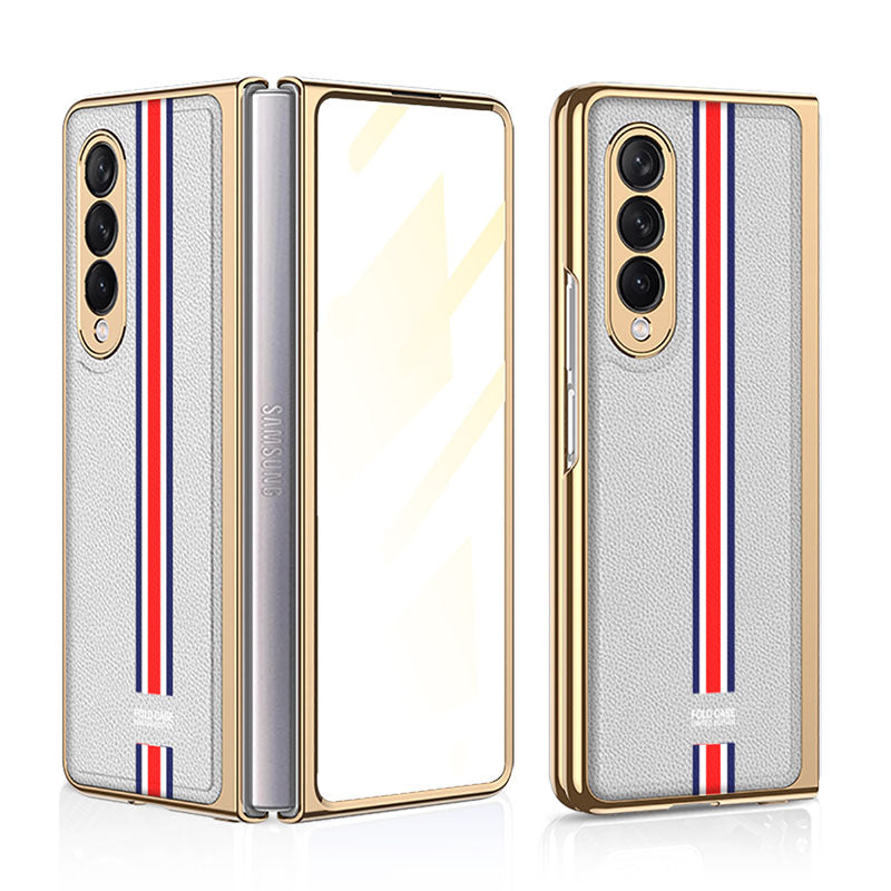 Magnetic Brushed Metal Anti-Fall Protective Case for Samsung Galaxy Z Fold3 5G - GiftJupiter