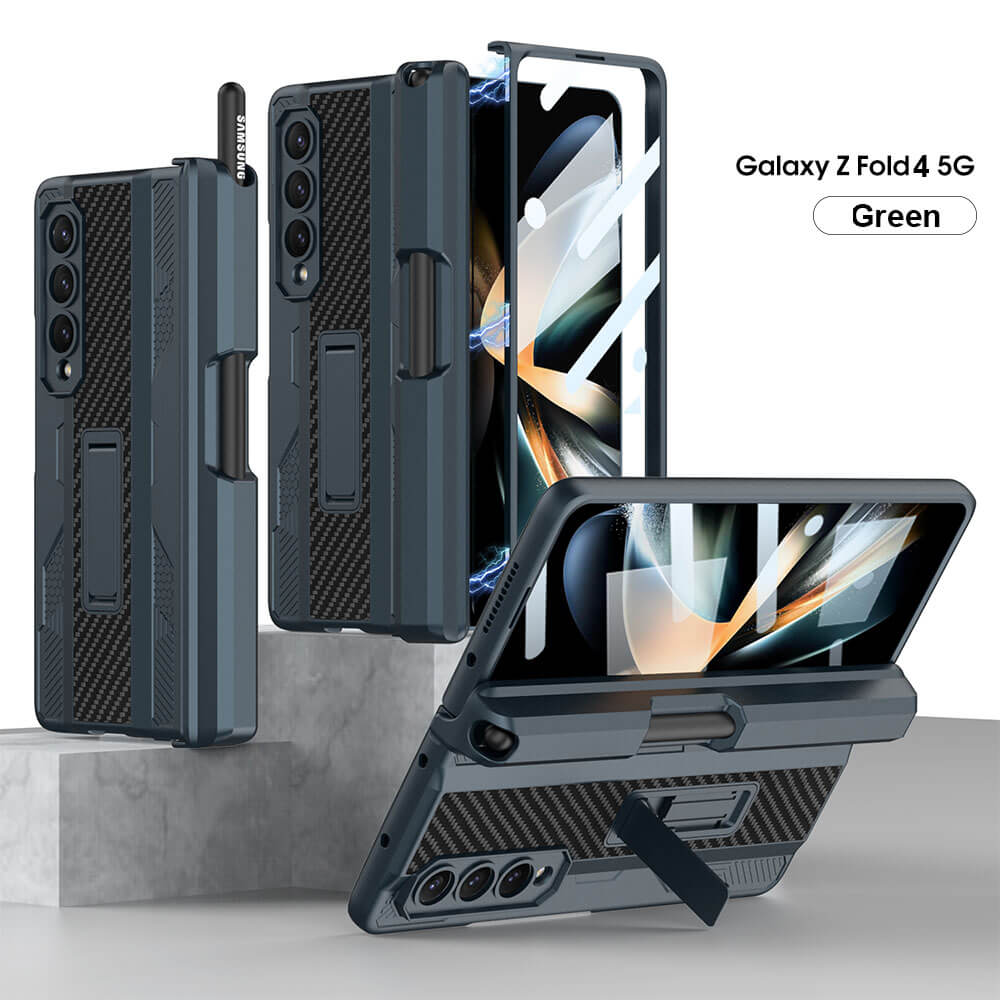 Magnetic Screen Glass Protector S Pen Slot Holder Case for Samsung Galaxy Z Fold3 Fold4 - GiftJupiter