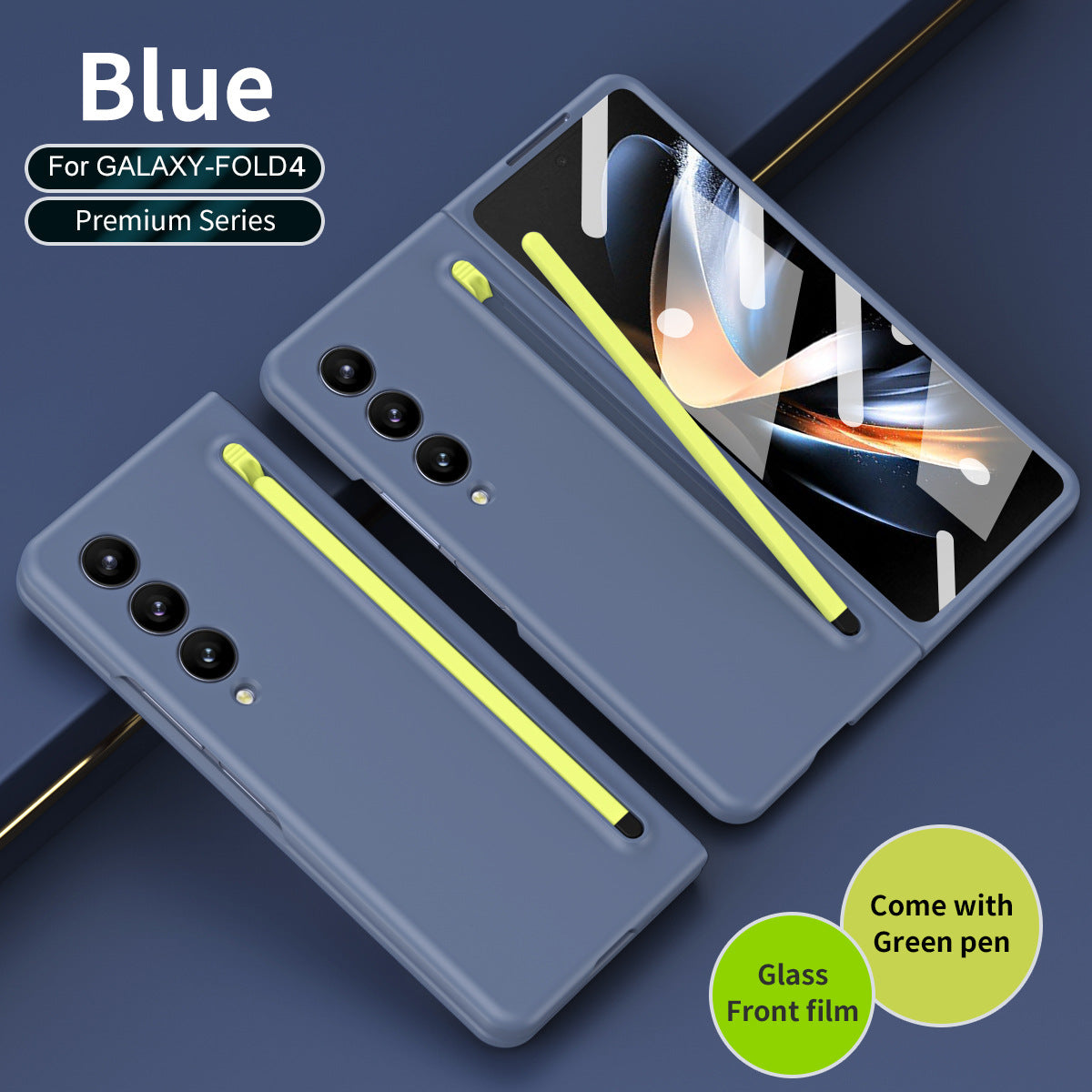 Anti-fall Protective Phone Case With Pen Tray Shell and Film For Samsung Galaxy Z Fold5 Fold4 Fold3