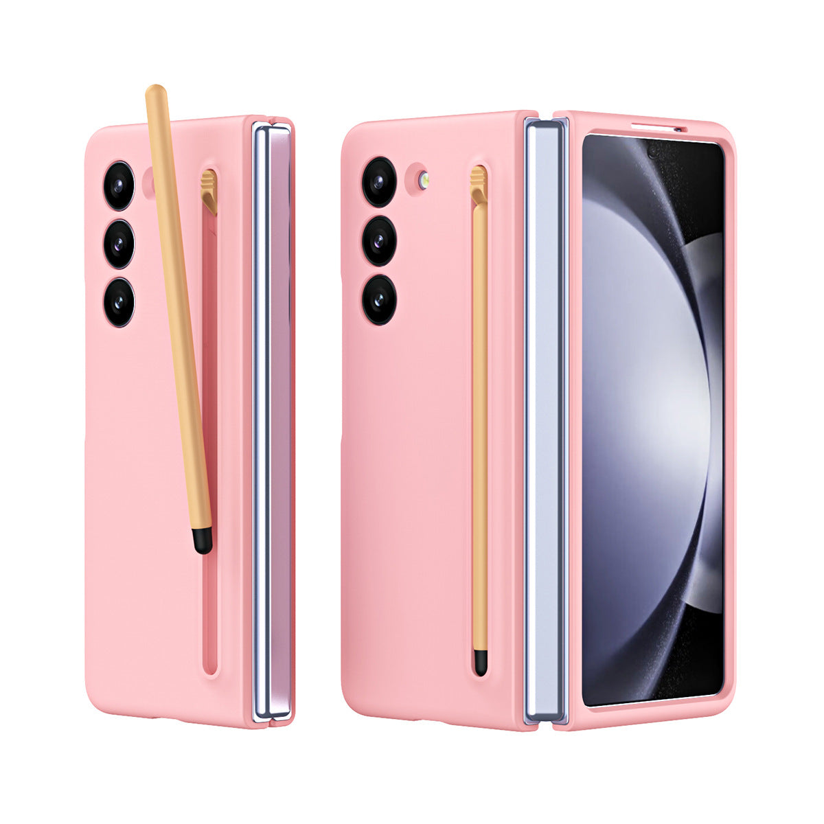 Anti-fall Protective Phone Case With Pen Tray Shell and Film For Samsung Galaxy Z Fold5 Fold4 Fold3