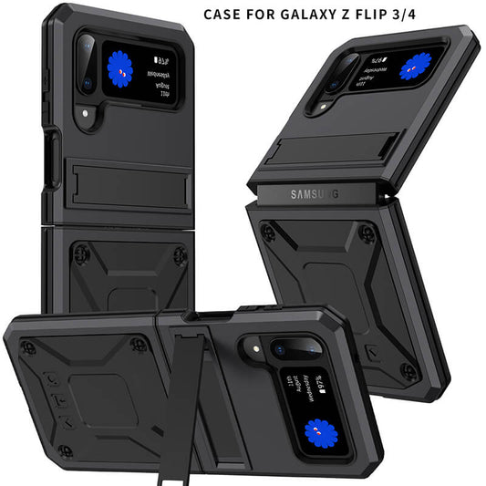 Armor Duty Shock-resistant Dustproof Full Protection Kickstand Cover for Galaxy Z Flip3 Flip4 5G - GiftJupiter