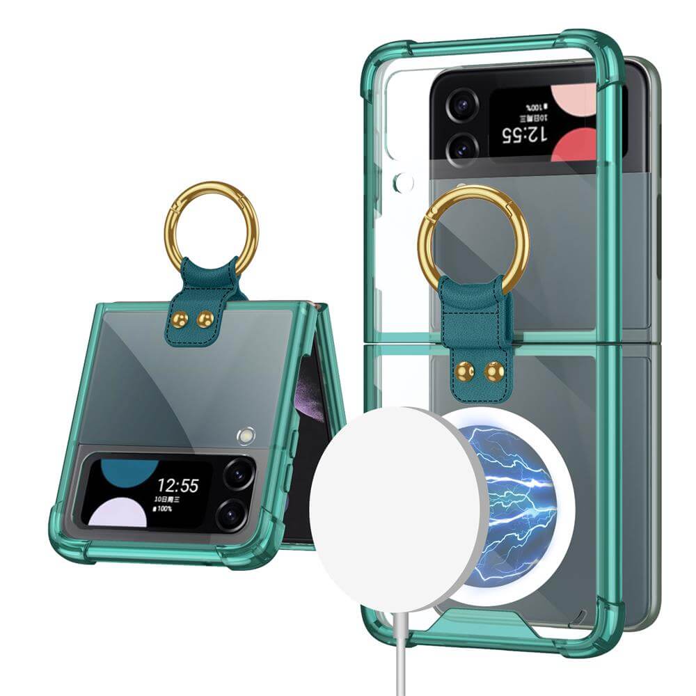 Galaxy Z Flip3 Flip4 Magnetic MagSafe Airbag Anti-fall Wireless Charging Phone Case - GiftJupiter