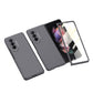 Luxury Leather Carbon Fiber Plating Case For Samsung Galaxy Z Fold4 Fold3 With Tempered Glass Screen - GiftJupiter