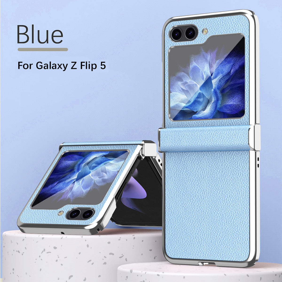 Luxury Leather Phone Case For Samsung Galaxy Z Flip3 Flip4 Flip5