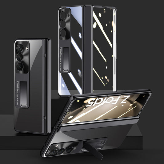 Electroplate Aluminum Bracket Lens Protection Phone Case For Samsung Galaxy Z Fold5 Fold4