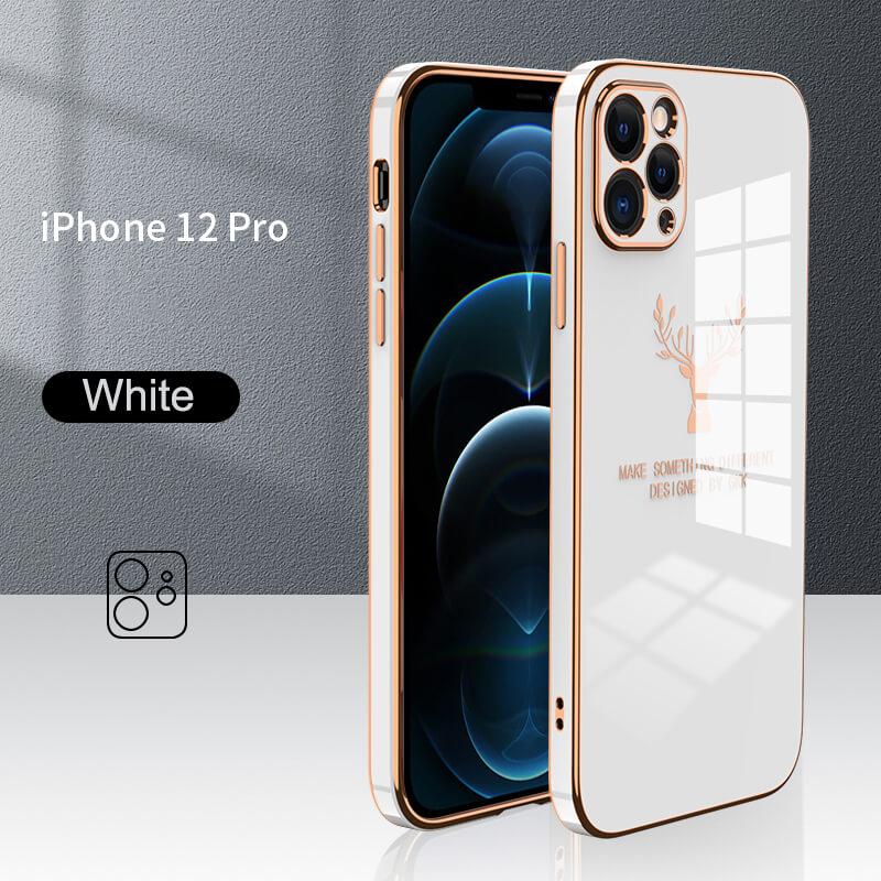Luxury Plating Deer iPhone Case For 13, 12, 11, XS MAX, XR, XS, X, 8, 7, SE Series - GiftJupiter