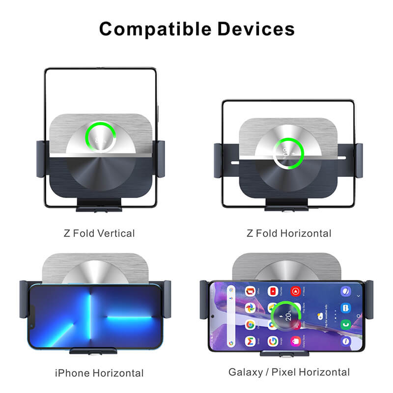 15W Wireless Fast Charging Car Mount For Samsung Galaxy Z Fold3 Fold4 - GiftJupiter