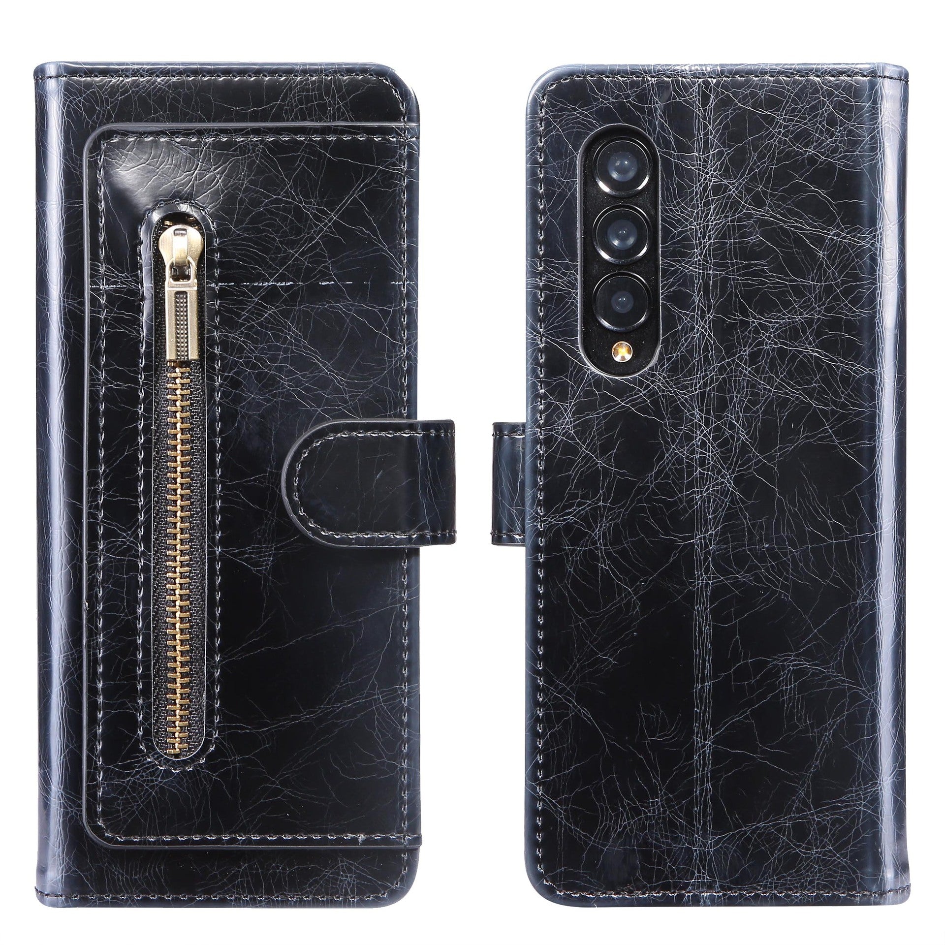 Leather Cardholder Case Wallet Cover For Samsung Galaxy Z Fold3 Fold4 5G - GiftJupiter