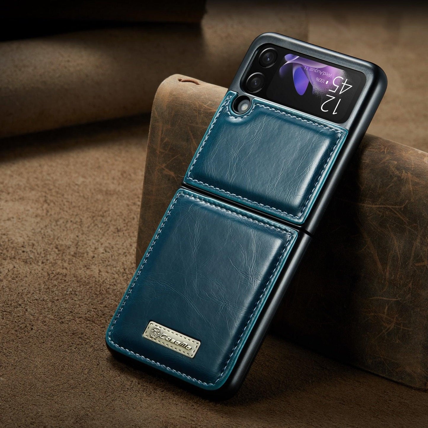Luxury Leather Wallet Case - Samsung Galaxy Z Flip 4 3 5G - GiftJupiter